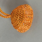 Japanese Silk Clam Shell Charm Kimono Cover Vtg Handmade Ornament JB23