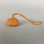 Japanese Silk Clam Shell Charm Kimono Cover Vtg Handmade Ornament JB23