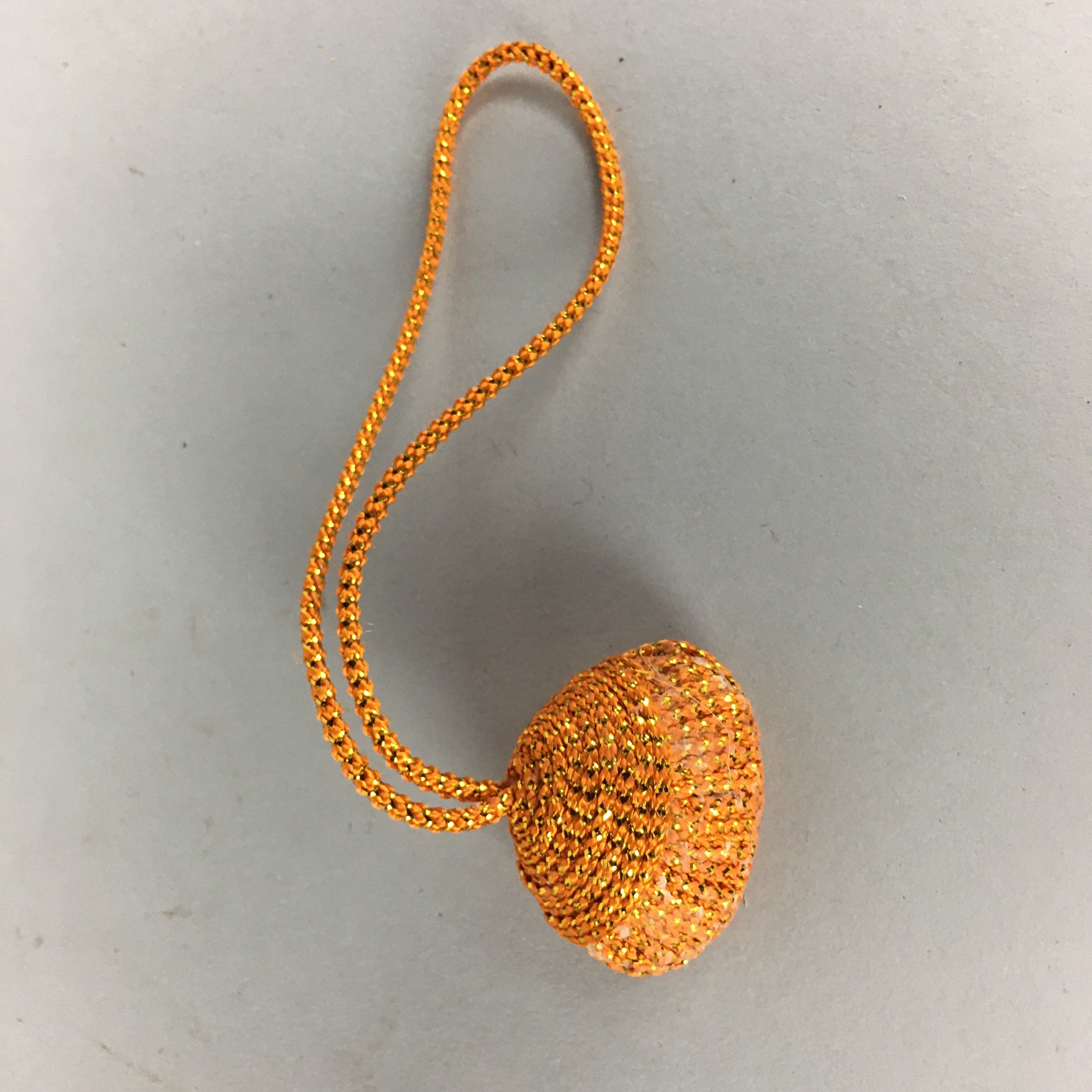 Japanese Silk Clam Shell Charm Kimono Cover Vtg Handmade Ornament JB23