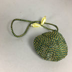 Japanese Silk Clam Shell Charm Kimono Cover Vtg Handmade Ornament JB24