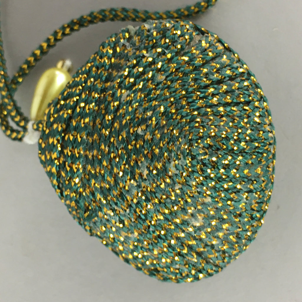 Japanese Silk Clam Shell Charm Kimono Cover Vtg Handmade Ornament JB26