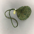 Japanese Silk Clam Shell Charm Kimono Cover Vtg Handmade Ornament JB26