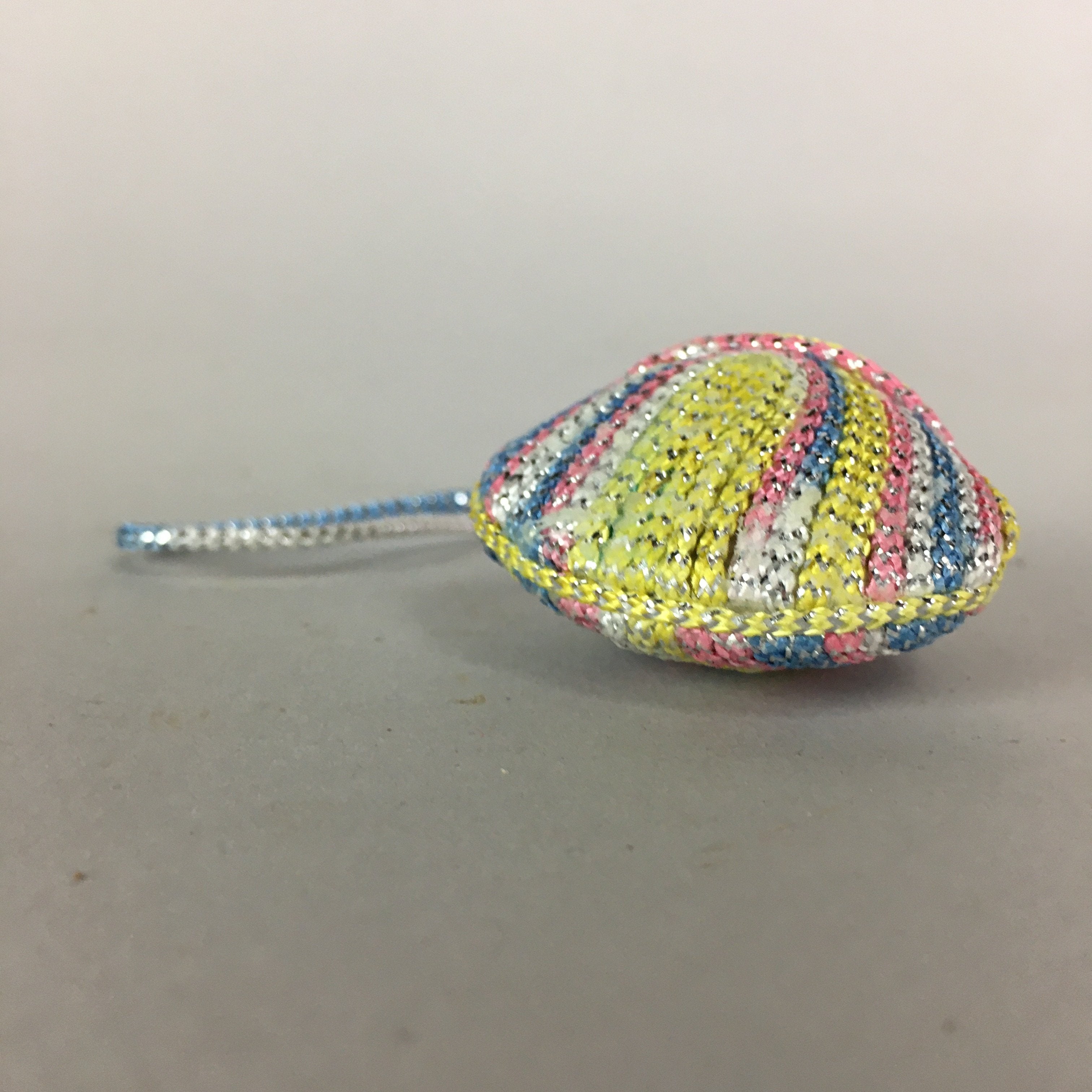 Japanese Silk Clam Shell Charm Kimono Cover Vtg Handmade Ornament JB4