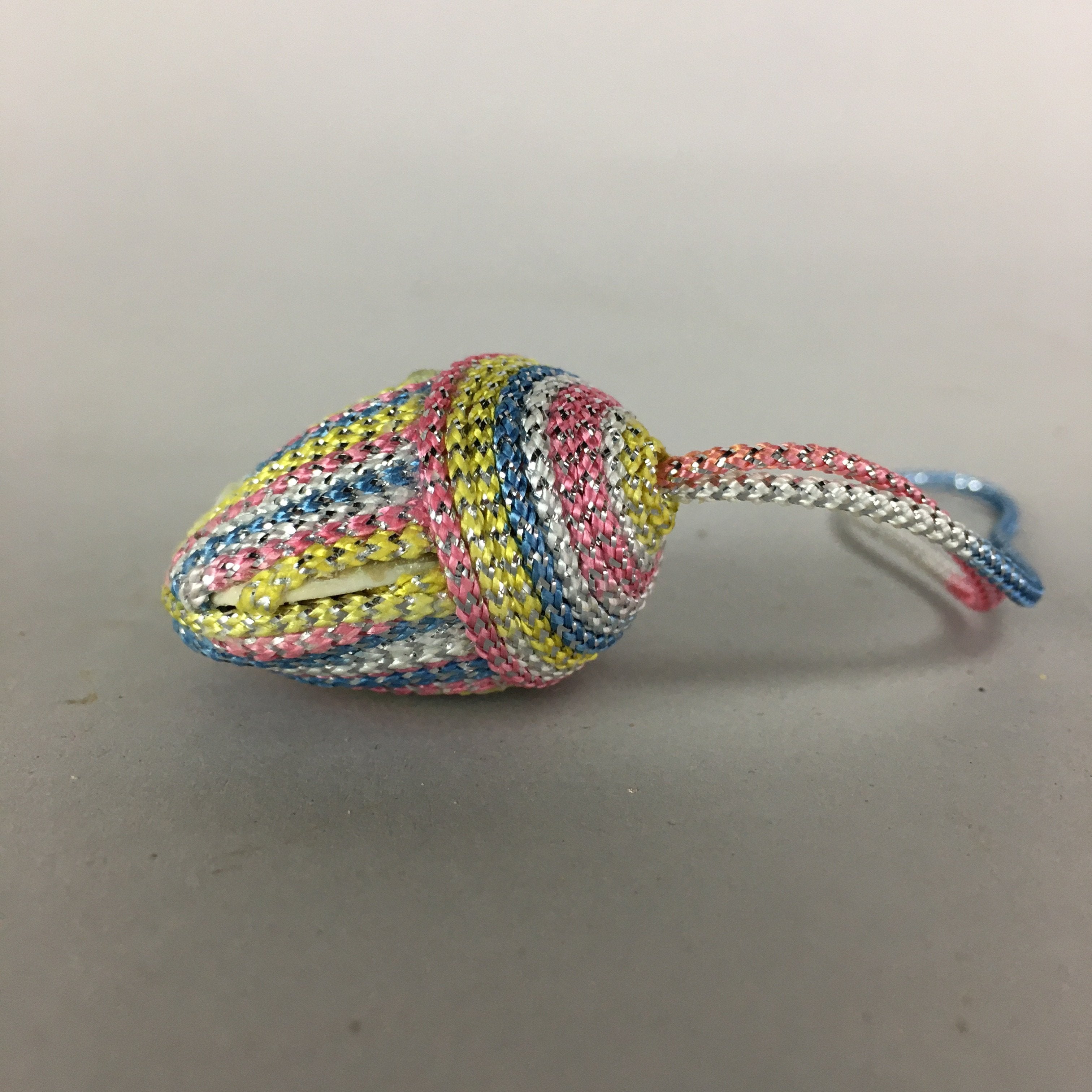 Japanese Silk Clam Shell Charm Kimono Cover Vtg Handmade Ornament JB4