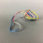 Japanese Silk Clam Shell Charm Kimono Cover Vtg Handmade Ornament JB4