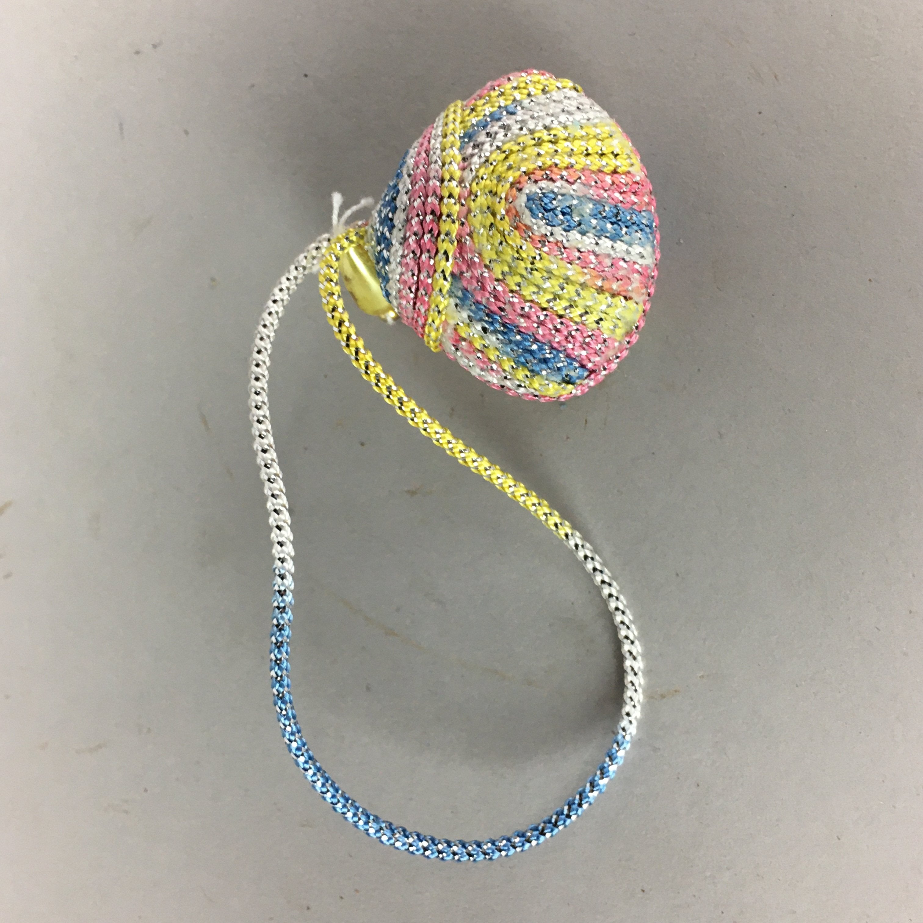 Japanese Silk Clam Shell Charm Kimono Cover Vtg Handmade Ornament JB7