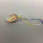 Japanese Silk Clam Shell Charm Kimono Cover Vtg Handmade Ornament JB7