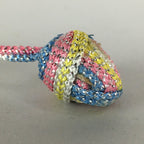 Japanese Silk Clam Shell Charm Kimono Cover Vtg Handmade Ornament JB8
