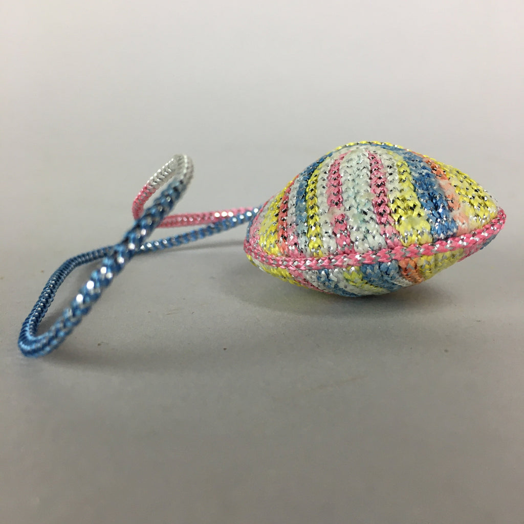 Japanese Silk Clam Shell Charm Kimono Cover Vtg Handmade Ornament JB9