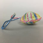 Japanese Silk Clam Shell Charm Kimono Cover Vtg Handmade Ornament JB9