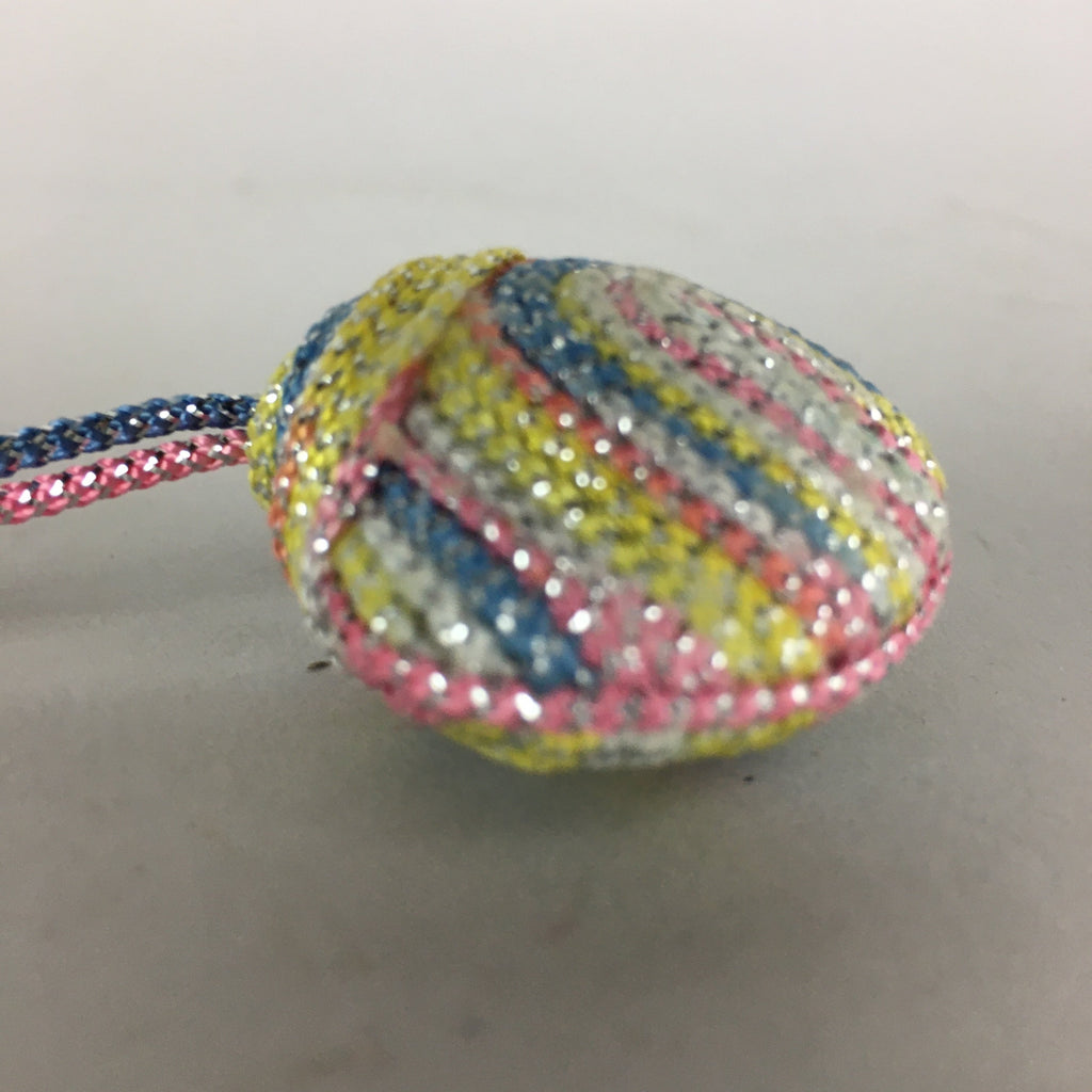 Japanese Silk Clam Shell Charm Kimono Cover Vtg Handmade Ornament JB9