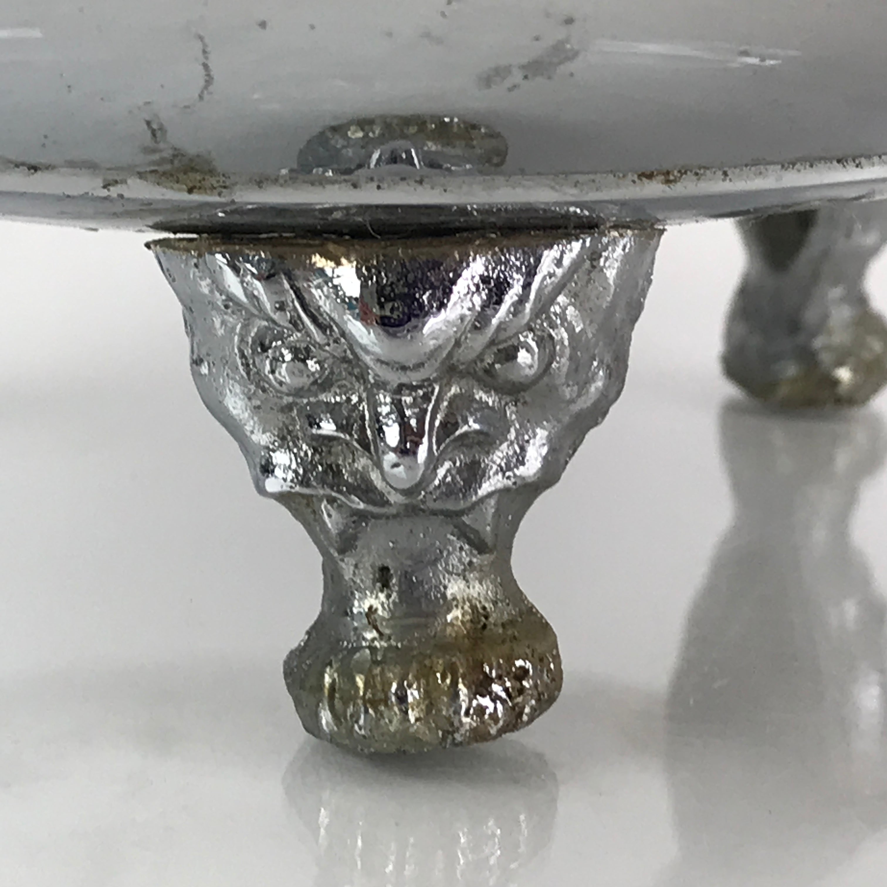 Japanese Silver Incense Burner Koro Vtg Buddhist Alter Fitting Butsugu BU771