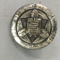Japanese Small Badge Lapel Pin Vtg Metal School Brooch Kanji Round J788