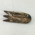 Japanese Small Badge Vtg Metal Brooch School Pin Tree Flag 1959 J716