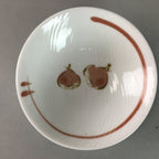 Japanese Small Bowl 3pc Set Vtg White Porcelain Vegetable Fruits Mamezara PT910