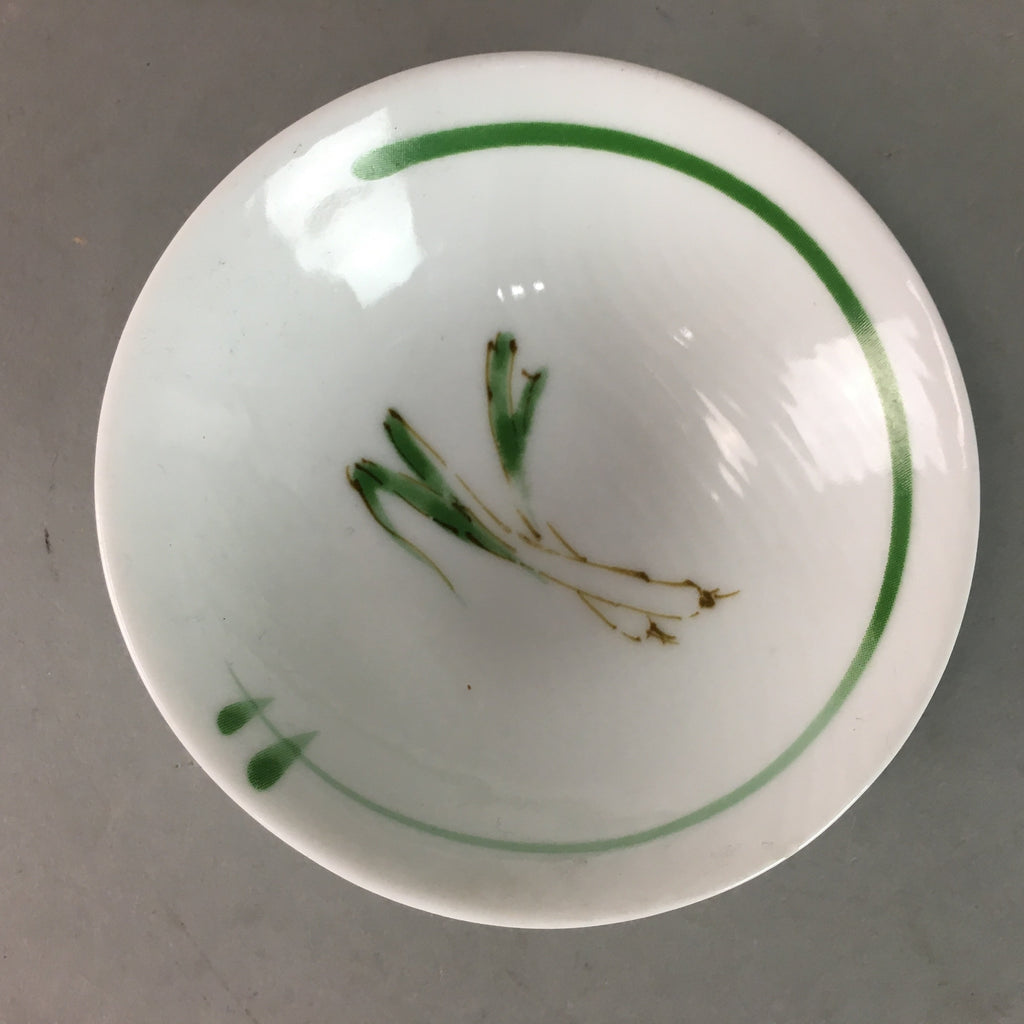 Japanese Small Bowl 3pc Set Vtg White Porcelain Vegetable Fruits Mamezara PT910