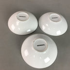 Japanese Small Bowl 3pc Set Vtg White Porcelain Vegetable Fruits Mamezara PT910