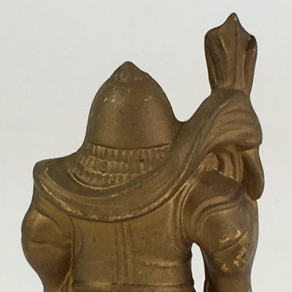 Japanese Small Figurine Bishamonten 7 Lucky Gods Metal Statue Paperweight JK382