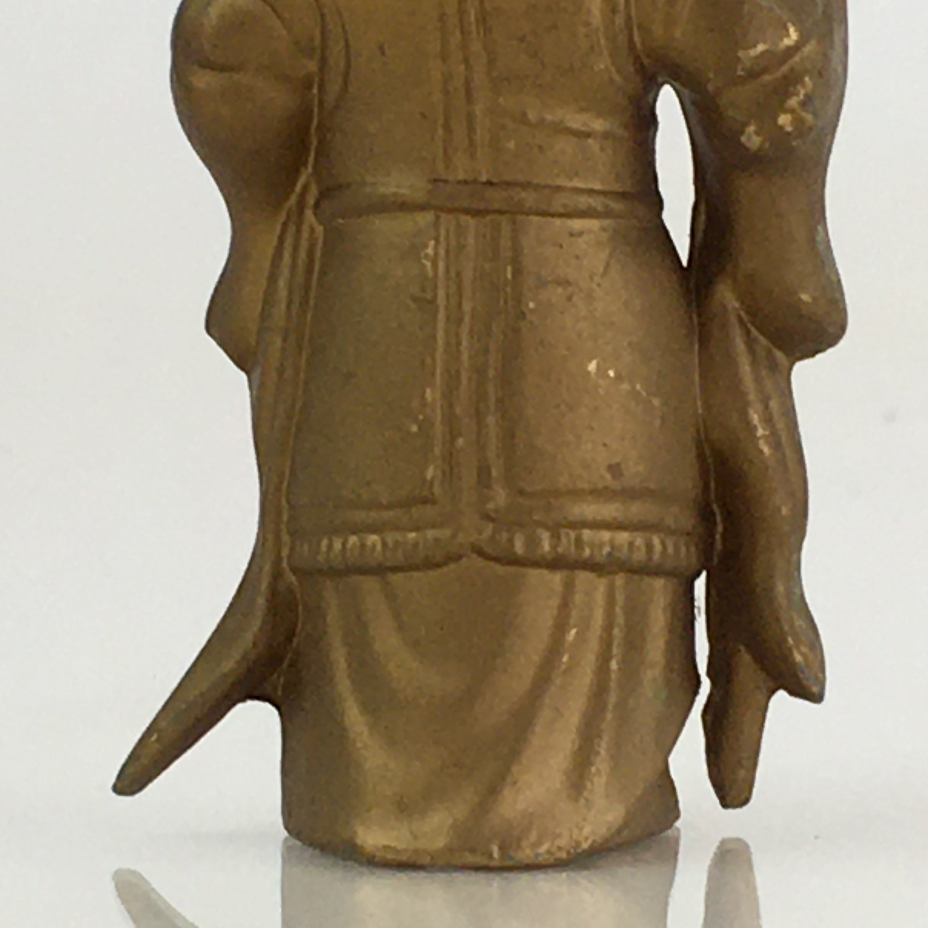 Japanese Small Figurine Bishamonten 7 Lucky Gods Metal Statue Paperweight JK382