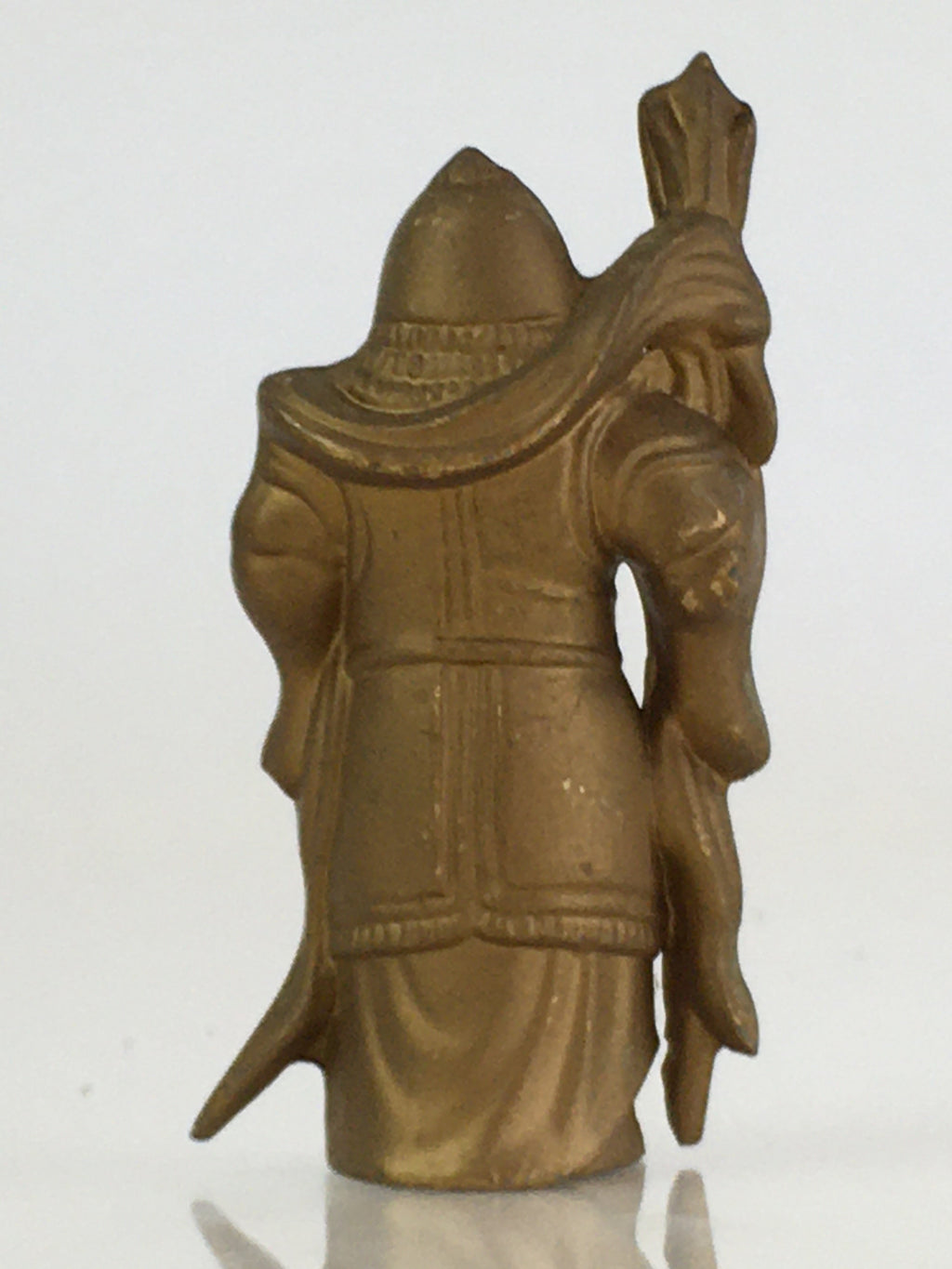 Japanese Small Figurine Bishamonten 7 Lucky Gods Metal Statue Paperweight JK382