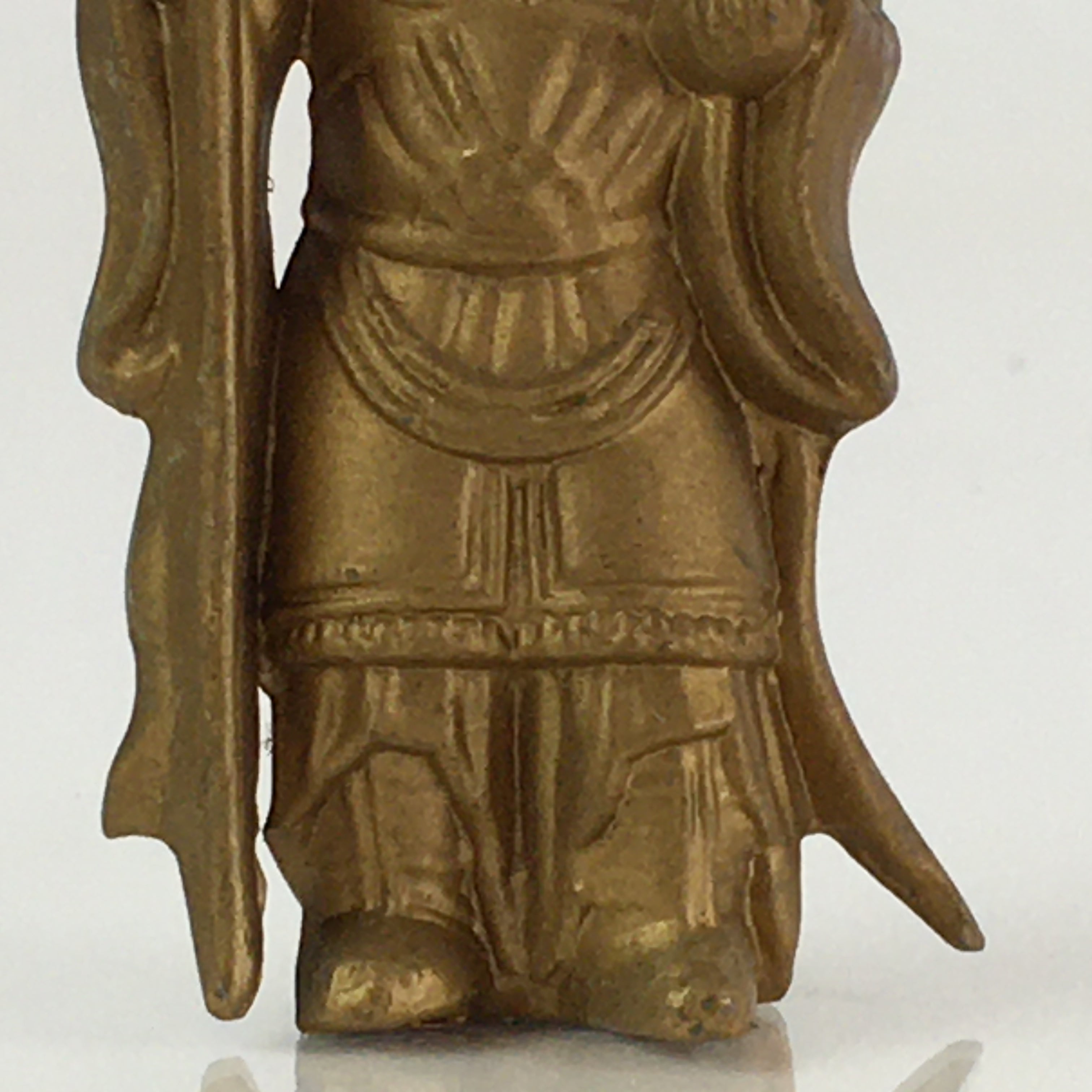 Japanese Small Figurine Bishamonten 7 Lucky Gods Metal Statue Paperweight JK382