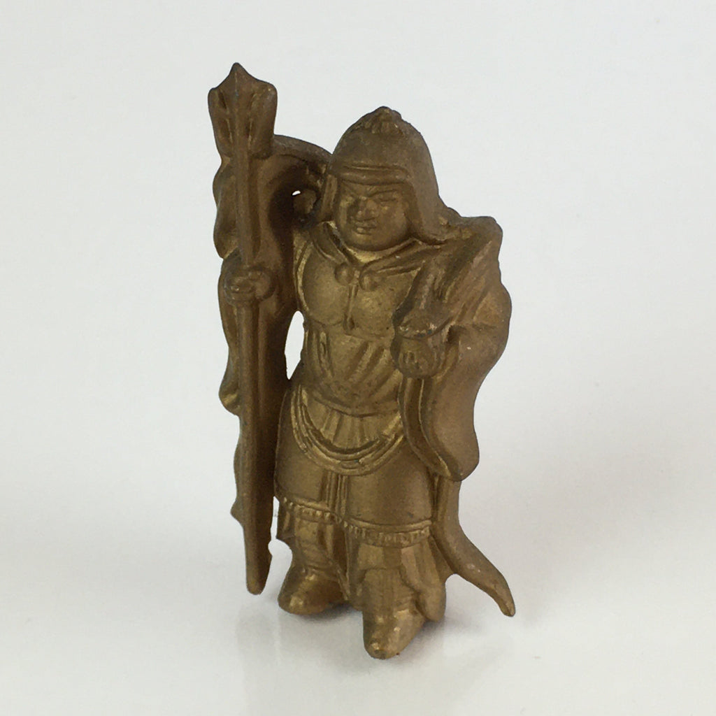 Japanese Small Figurine Bishamonten 7 Lucky Gods Metal Statue Paperweight JK382