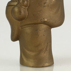 Japanese Small Figurine Vtg 7 Lucky Gods Hotei Metal Statue Paperweight JK383
