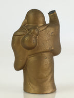 Japanese Small Figurine Vtg 7 Lucky Gods Hotei Metal Statue Paperweight JK383
