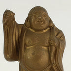 Japanese Small Figurine Vtg 7 Lucky Gods Hotei Metal Statue Paperweight JK383