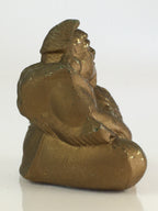 Japanese Small Figurine Vtg Ebisu 7 Lucky Gods Metal Statue Paper Weight JK381