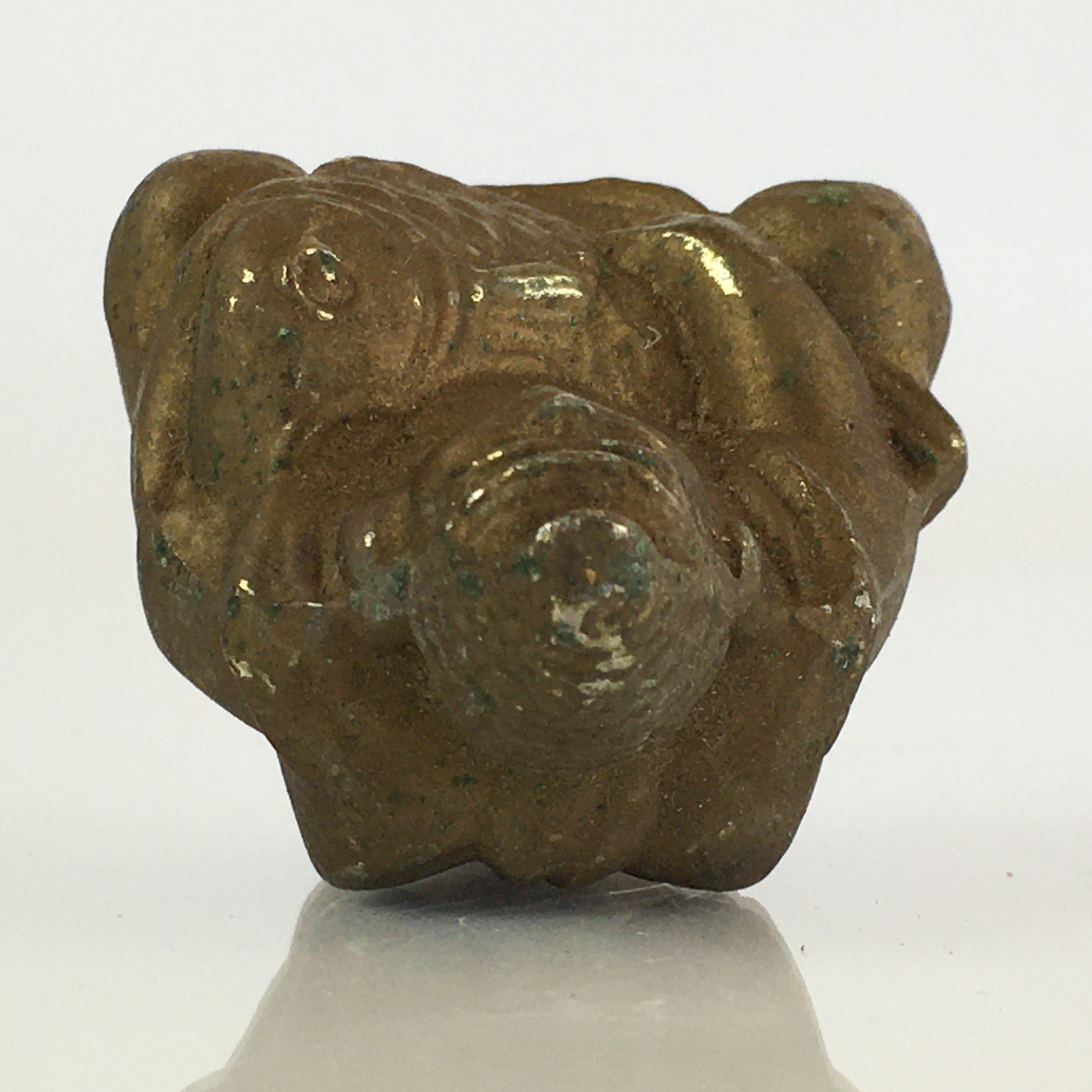 Japanese Small Figurine Vtg Ebisu 7 Lucky Gods Metal Statue Paper Weight JK381