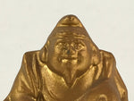 Japanese Small Figurine Vtg Ebisu 7 Lucky Gods Metal Statue Paperweight JK423