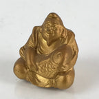 Japanese Small Figurine Vtg Ebisu 7 Lucky Gods Metal Statue Paperweight JK423