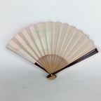 Japanese Small Folding Fan Vtg Sensu Paper Bamboo Frame Red Zodiac Boar 4D494
