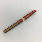 Japanese Small Folding Fan Vtg Sensu Paper Bamboo Frame Red Zodiac Boar 4D494