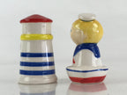 Japanese Small Sailor And Lighthouse Figurine Vtg Room Interior Decoration JK474