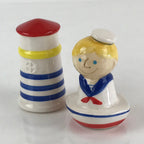 Japanese Small Sailor And Lighthouse Figurine Vtg Room Interior Decoration JK474