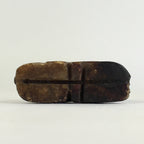 Japanese Small Stone Figurine Vtg Stone sculpture Cat Brown Okimono JK317