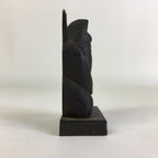 Japanese Small Wood Figurine Vtg Woodcraft Ebisu Black Okimono JK318