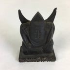 Japanese Small Wood Figurine Vtg Woodcraft Ebisu Black Okimono JK318
