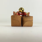 Japanese Small Wood Figurine Vtg Woodcraft Wooden Clogs Strap JK319