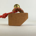 Japanese Small Wood Figurine Vtg Woodcraft Wooden Clogs Strap JK319