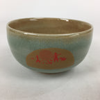 Japanese Soma Ware Ceramic Green Tea Bowl Vtg Chawan Boxed Pottery PX599