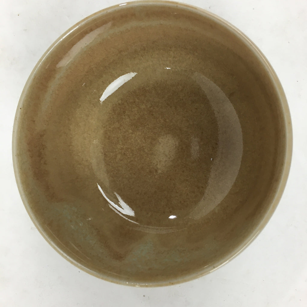 Japanese Soma Ware Ceramic Green Tea Bowl Vtg Chawan Boxed Pottery PX599