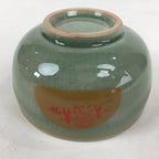 Japanese Soma Ware Ceramic Green Tea Bowl Vtg Chawan Boxed Pottery PX599