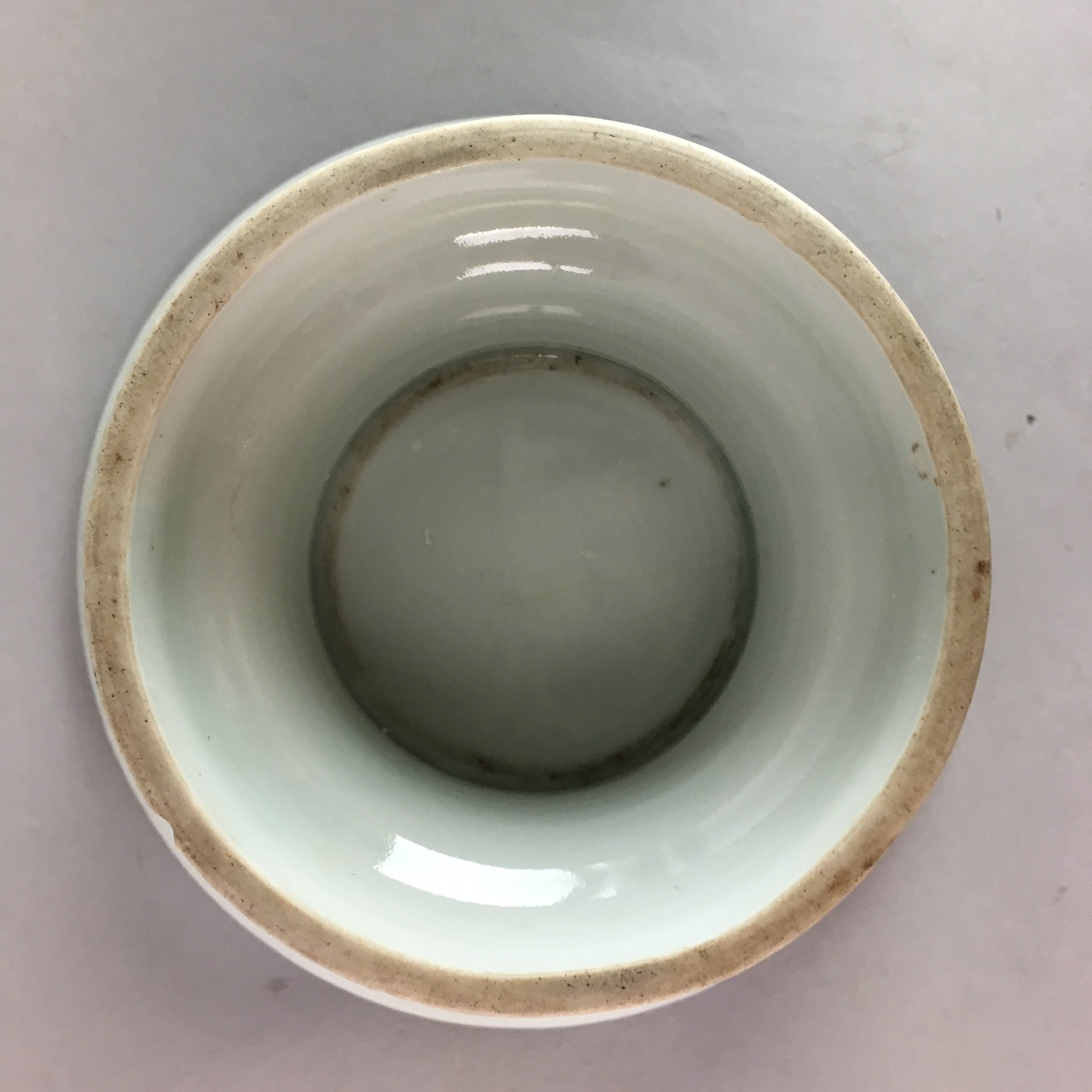Japanese Sometsuke Haisen Sake Cup Washing Basin Meiji Era 1900 Porcelain PT818