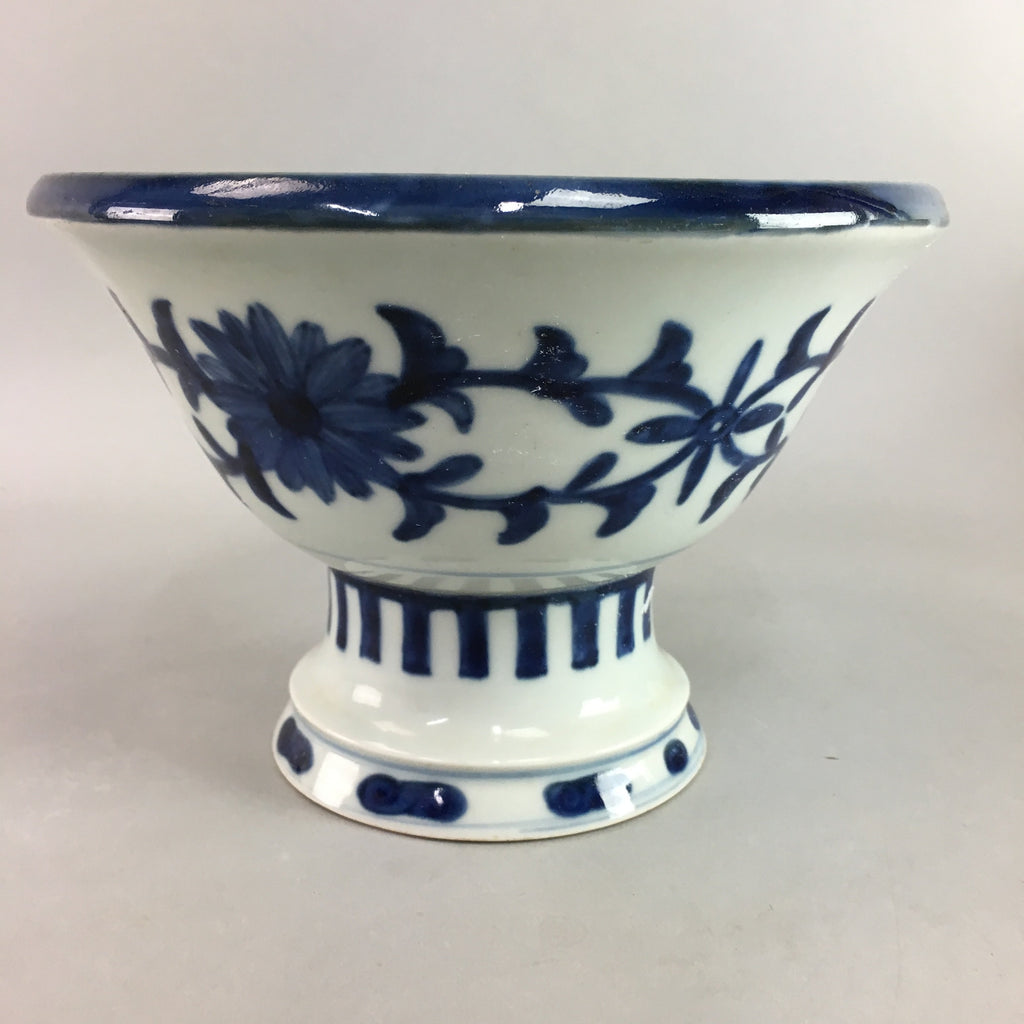 Japanese Sometsuke Haisen Sake Cup Washing Basin Meiji Era 1900 Porcelain PT818