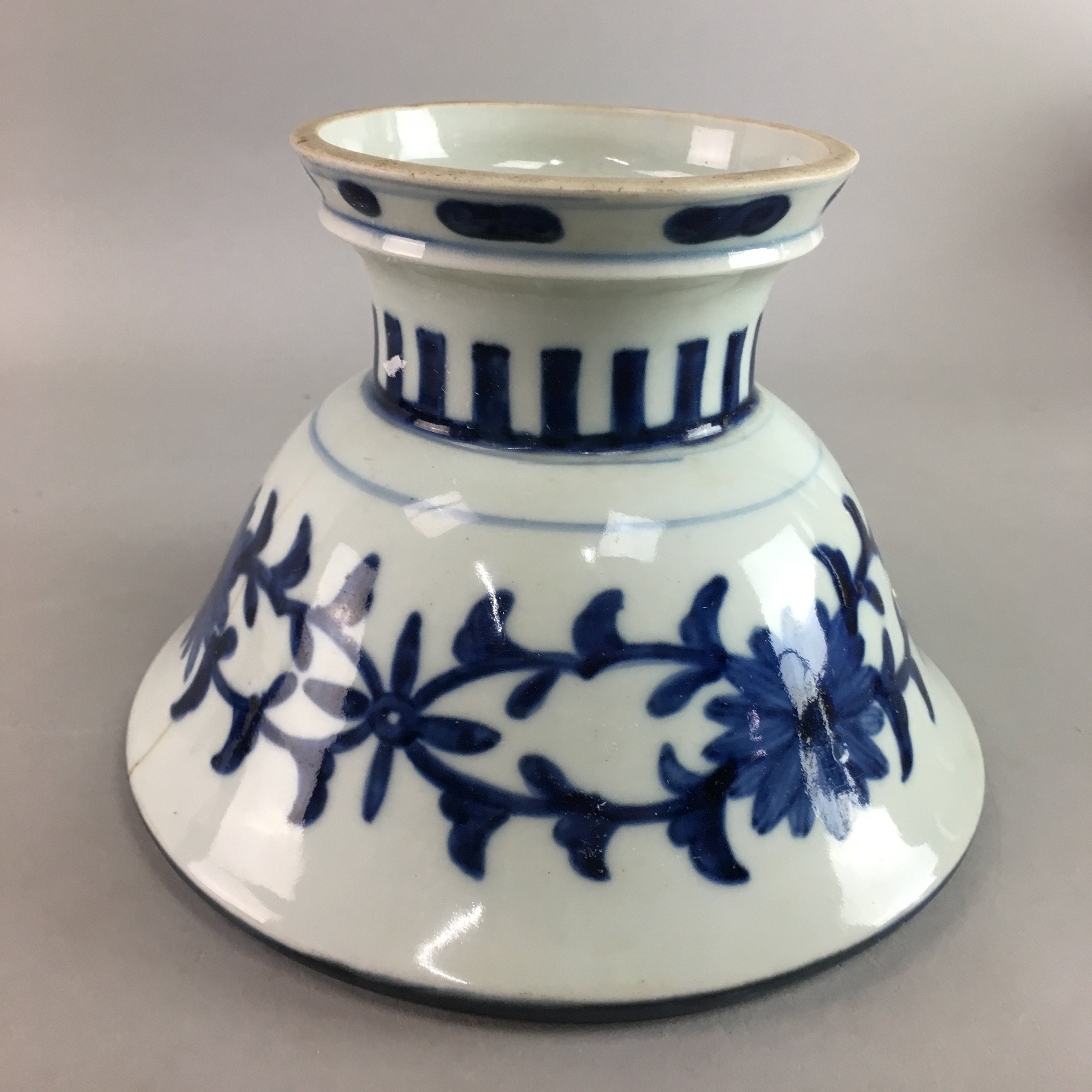 Japanese Sometsuke Haisen Sake Cup Washing Basin Meiji Era 1900 Porcelain PT818