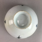 Japanese Sometsuke Porcelain Bowl Vtg Owan Gold Crane Pine tree Kanji PT305