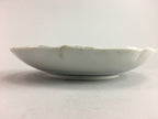 Japanese Sometsuke Porcelain Plate Vtg Floral Flower Vine Leaf Blue White PT489